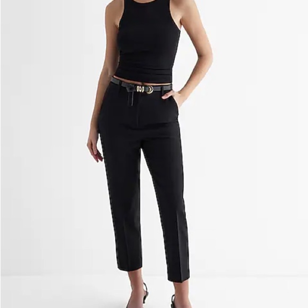 Express Editor Super High Rise Ankle Pant